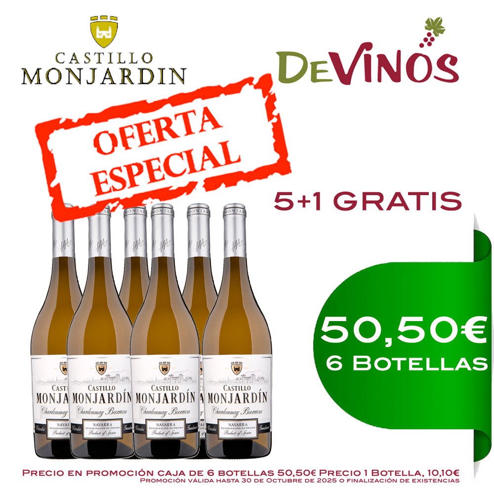 OFERTA 6 BOTELLAS MONJARDIN CHARDONNAY BARRICA
