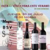 CATA DE VINOS PARA ESTE VERANO BY EDU SCHIEBEL